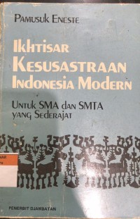 Image of Ikhtisar Kesusastraan Indonesia Modern