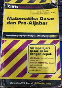 Image of Matematika Dasar dan Pra-Aljabar
