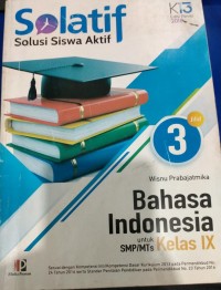 Image of SOLATIF: Bahasa Indonesia untuk SMP/MTs Kelas IX