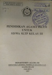 Image of Pendidikan Agama Islam untuk SLTP Kelas III
