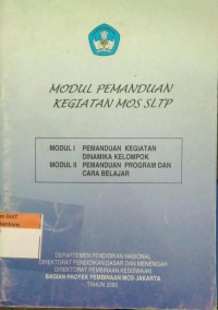 Image of Modul Pemanduan Kegiatan MOS SLTP